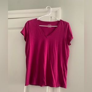 Magenta Banana Republic Factory Timeless Tee T-Shirt